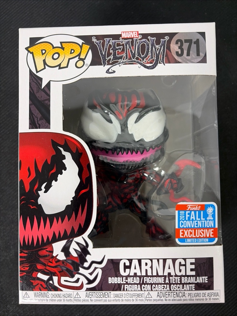 Funko Pop! Marvel Venom Carnage #371 2018 Fall Convention Exclusive